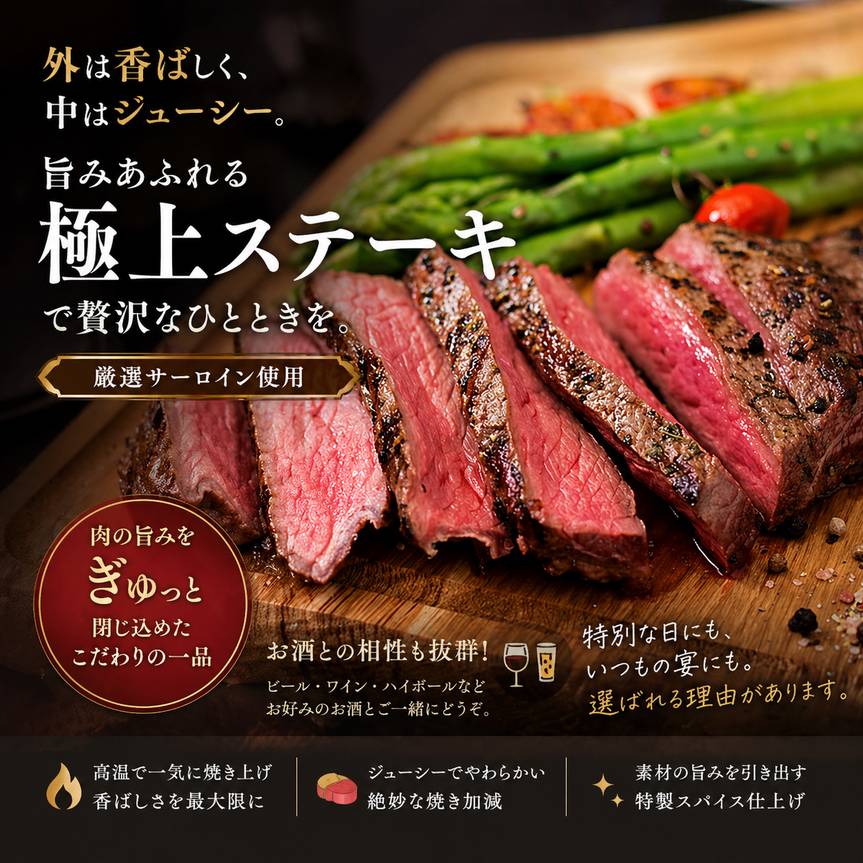 極上ステーキ